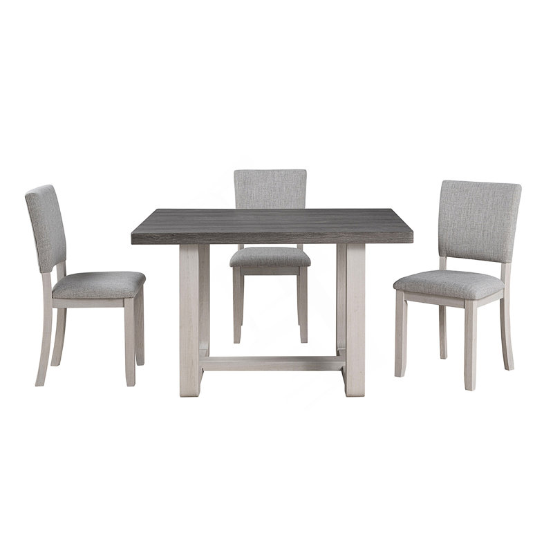 Table de salle à manger de style transitionnel avec pieds en forme de U et fabrication robuste pour les maisons modernes et traditionnelles