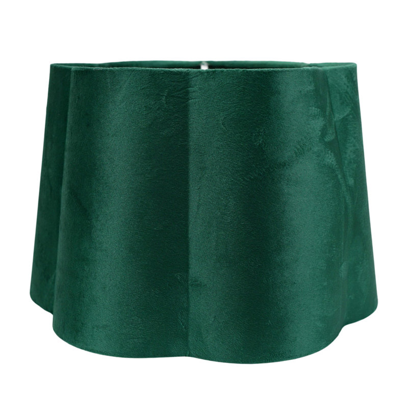 20cm H Velvet Empire Lamp Shade ( Slip-On ), Green