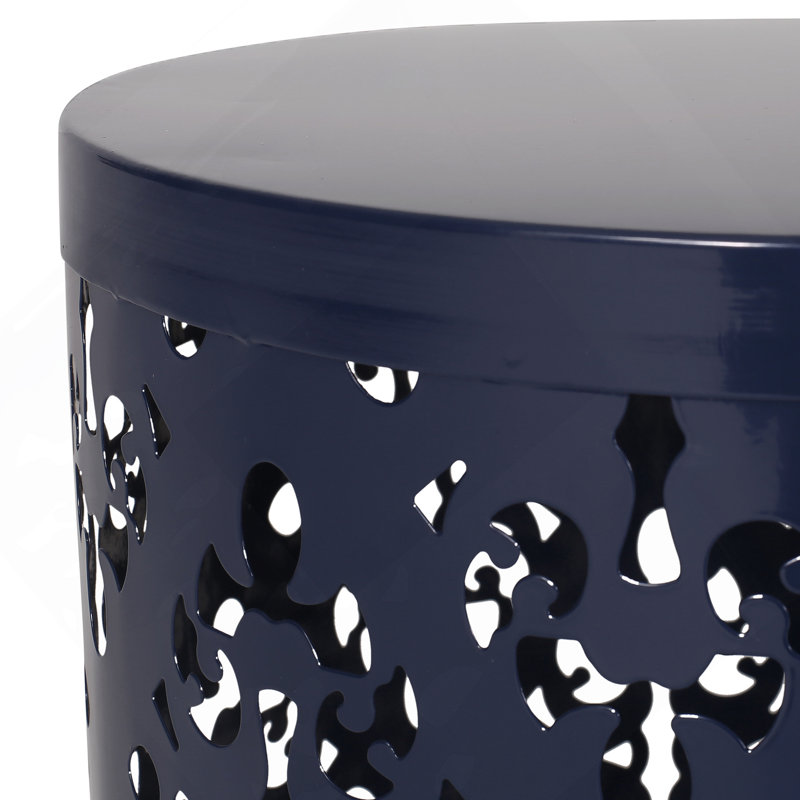 Metal S/2 End Table, Navy Blue