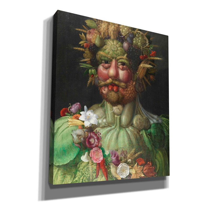 " Vertumnus " by Guiseppe Arcimboldo, 24" H x 20" W x 0.75" D