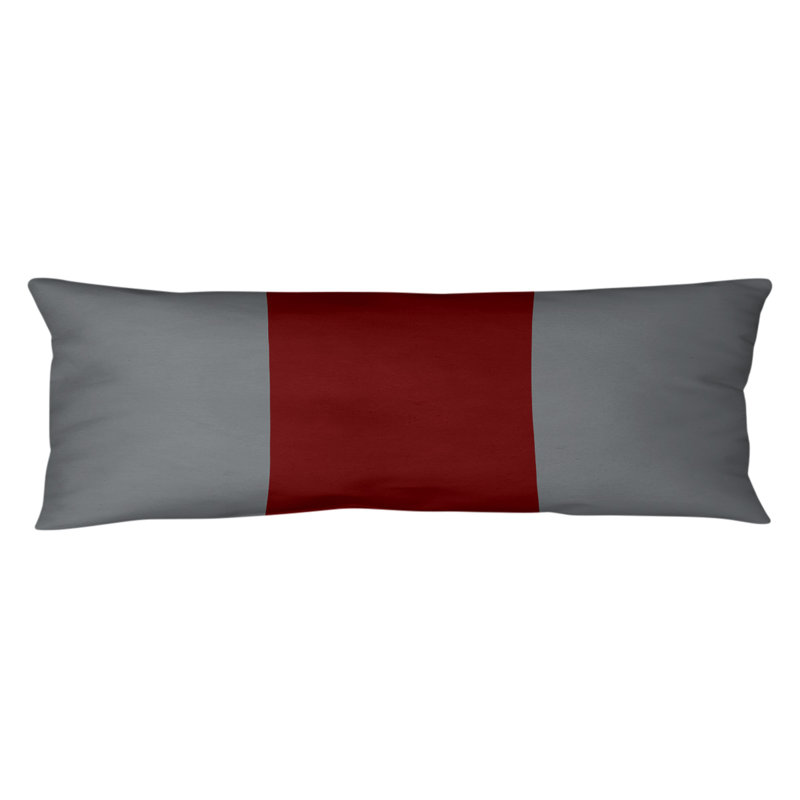 Coussin de corps à rayures (avec insert amovible) Minnesota, Acle, gris foncé / marron / gris foncé