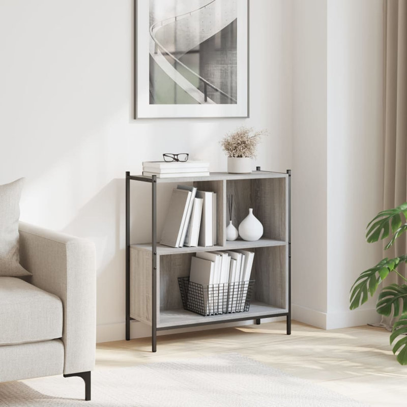 77.5cm H x 72cm W Steel Standard Bookcase, Grey Sonoma