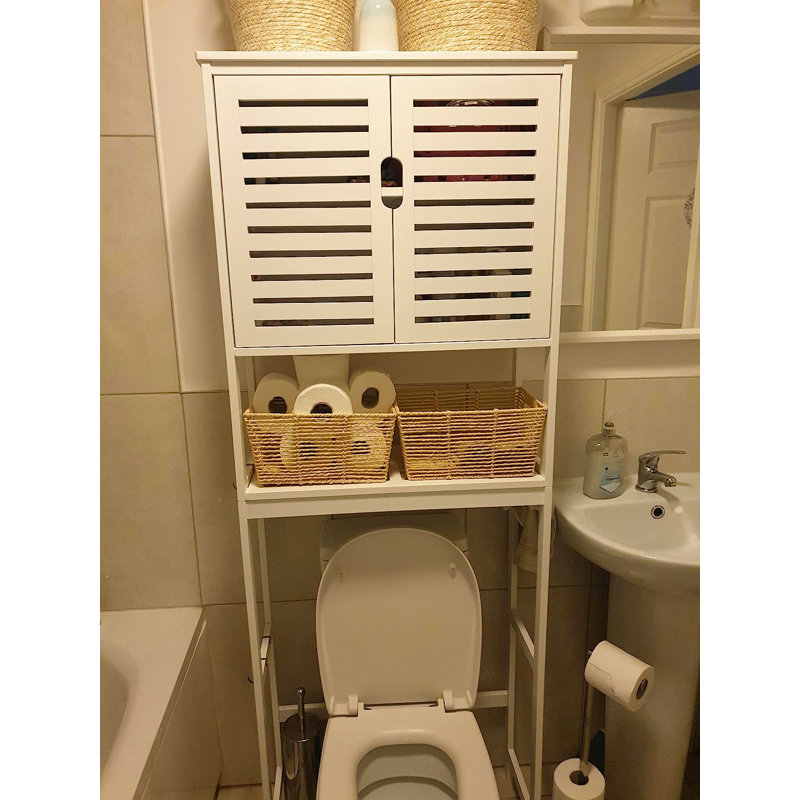 Hedia Freestanding Over The Toilet Storage, White