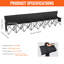 Banc de sport pliable portatif 8 places avec sac de transport, confortable et durable pour les activités de plein air