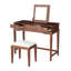 Ensemble de meuble-lavabo en bois massif avec tabouret et miroir Andalusia-18027448