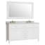 Ensemble de meuble-lavabo de salle de bain double 61 po avec miroir Carrasquillo-1506440444