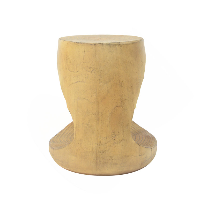 Hollow Side Table, Wood-Like Texture, Natural Color, Natural