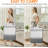 2 Pack Large Home Laundry Basket, Laundry Hamper, Freestanding Waterproof Dirty Clothes Bag, Tall Clothes Hamper - Extended & Reinforced Handles For College Dorm, Family (Light Grey/125L)