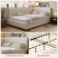 Beige Corduroy Upholstered Daybed with Secure Side Rails-20750608