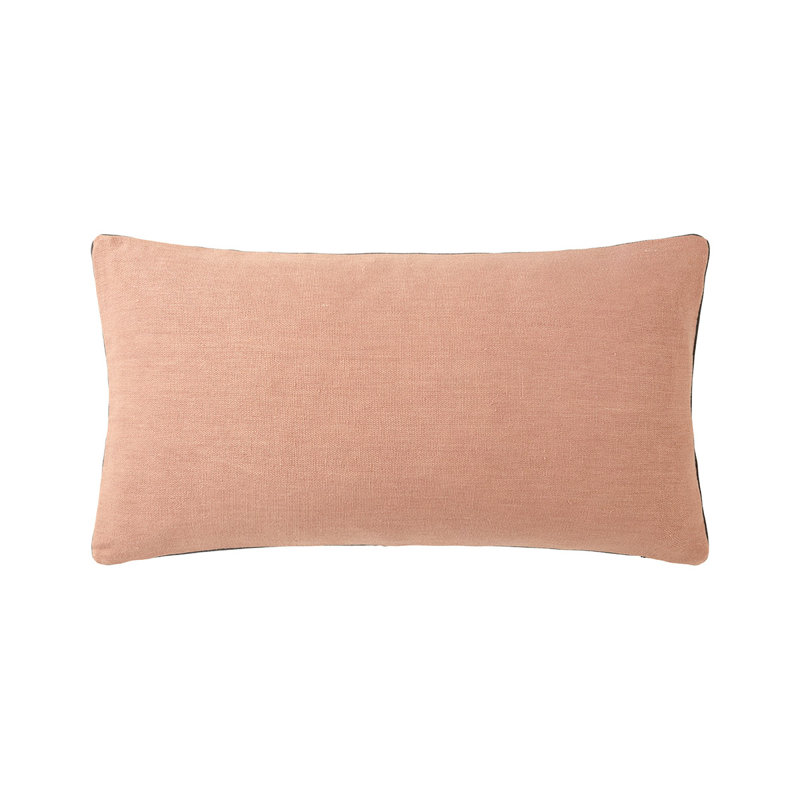 PIGMENT Linen Pillow Cover & Insert, Rectangle 13"H x 22"W, Pink
