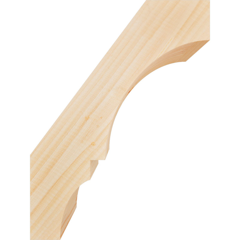 5 1/2"W x 12"D x 16"H Balboa Smooth Knee Brace, Douglas Fir, Douglas Fir, Smooth, 16" H x 5.5" W x 12" D