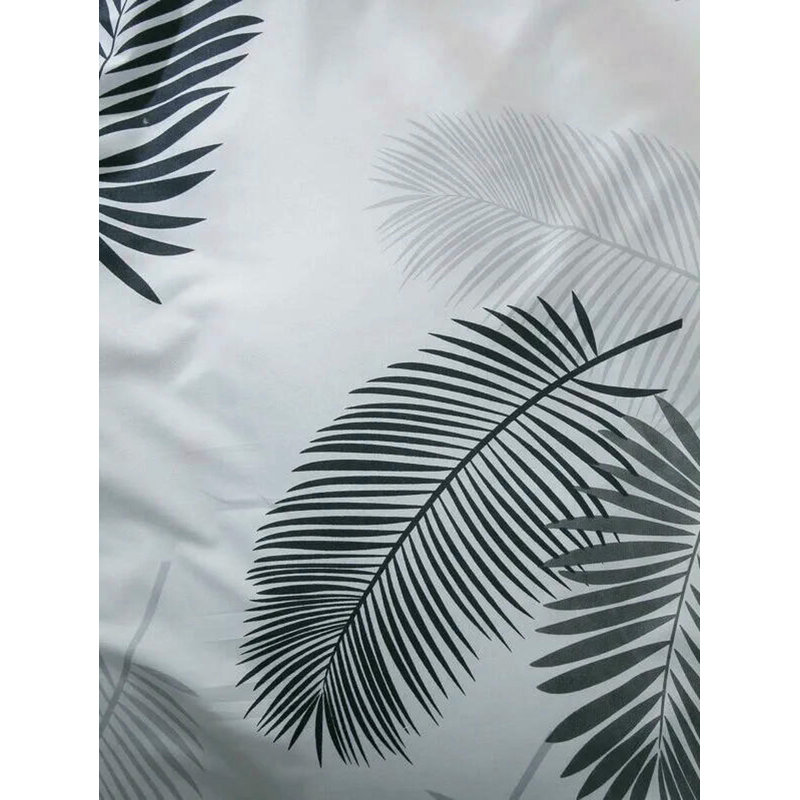 Microfiber Printed Duvet Cover - Soft, Lightweight, Fade-Resistant Bedding with Matching Pillowcases, Leaf