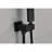 Matte Black Ceiling Shower Head With Robust Construction 16" Mount - Black, Modern Style-117092696