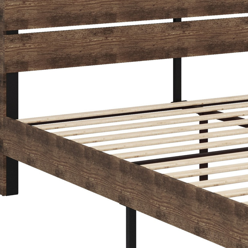 Base de lit plateforme, grand rangement sous le lit, Grand