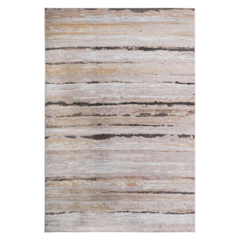 Collection Striped Non-Shedding Living Room Bedroom Dining Home Office Stylish And Stain Resistant Area Rug, Brown