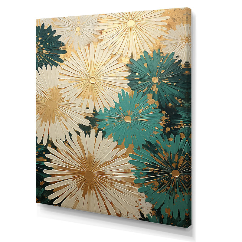 Une douche de feux d'artifice sur toile, Toile tendue, H 32 po x l 16 po