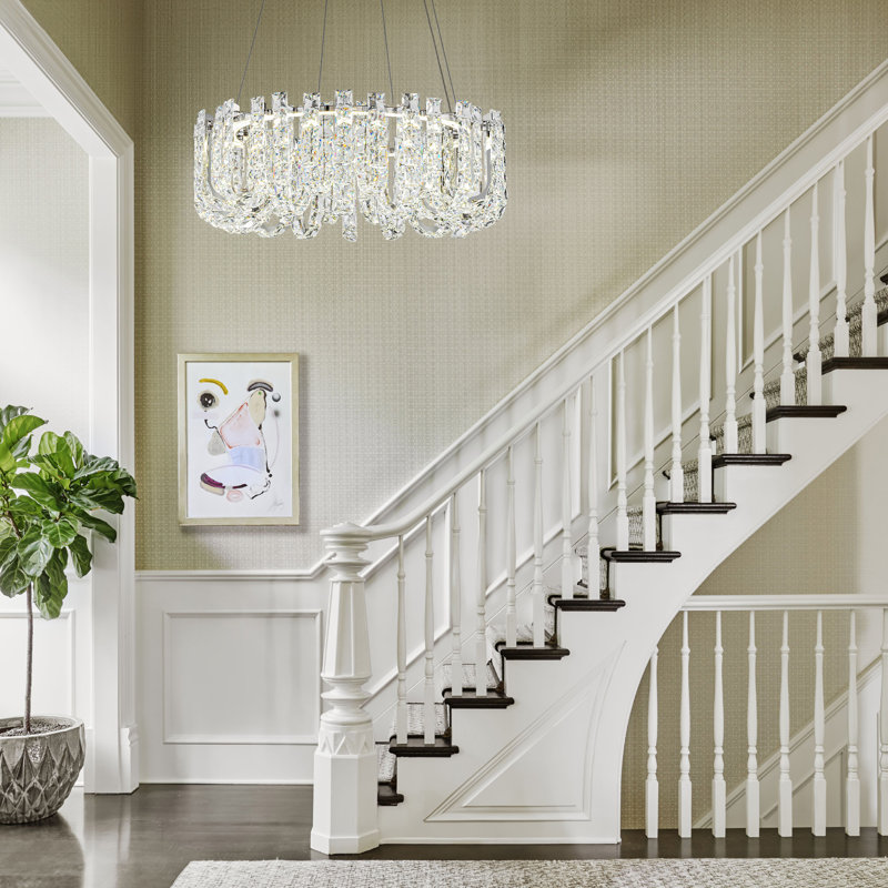 Latecha Dimmable LED Unique/Statement Crystal Chandelier