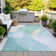 Machine Washable Indoor/Outdoor Xhevrie Seafoam Rug