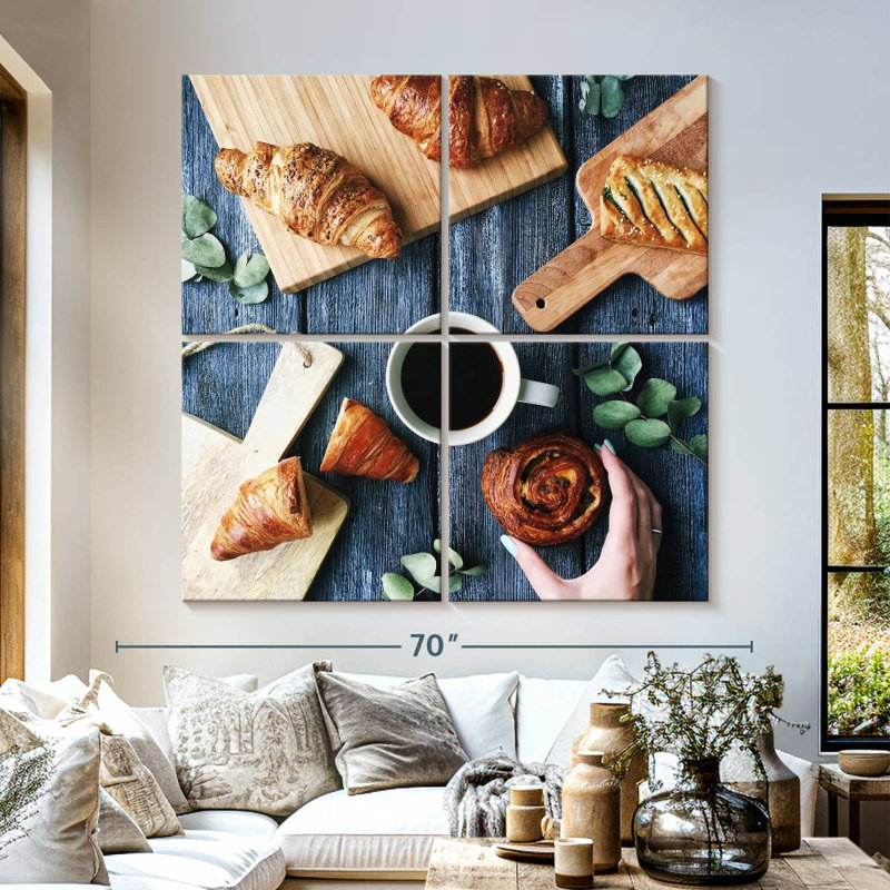 Yarlin Croissant Coffee Breakfast, 57" H x 57" W
