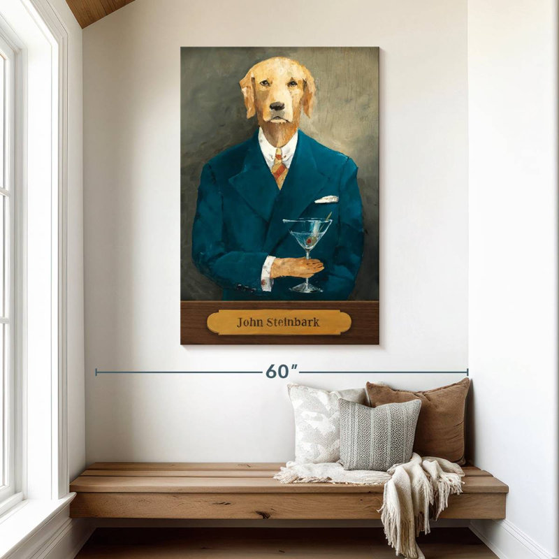 Brampt John Steinbark With Plaque, 48" H x 32" W