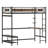 Easy-Assembly Loft Bed With Storage Space And Reinforced Buckle-Fastened Slats