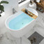 Baignoire de trempage autoportante en acrylique 54 po. X 30 po. Iris-87114426