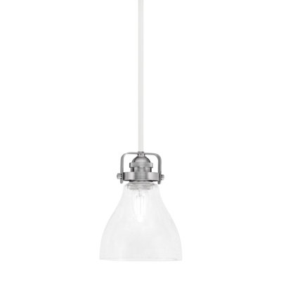 Easton Stem Hung Mini Pendant With 6.25" Clear Bubble Glass