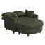 Chaise longue surdimensionnée en velours côtelé avec dossier réglable et repose-pieds avec rangement-128488266