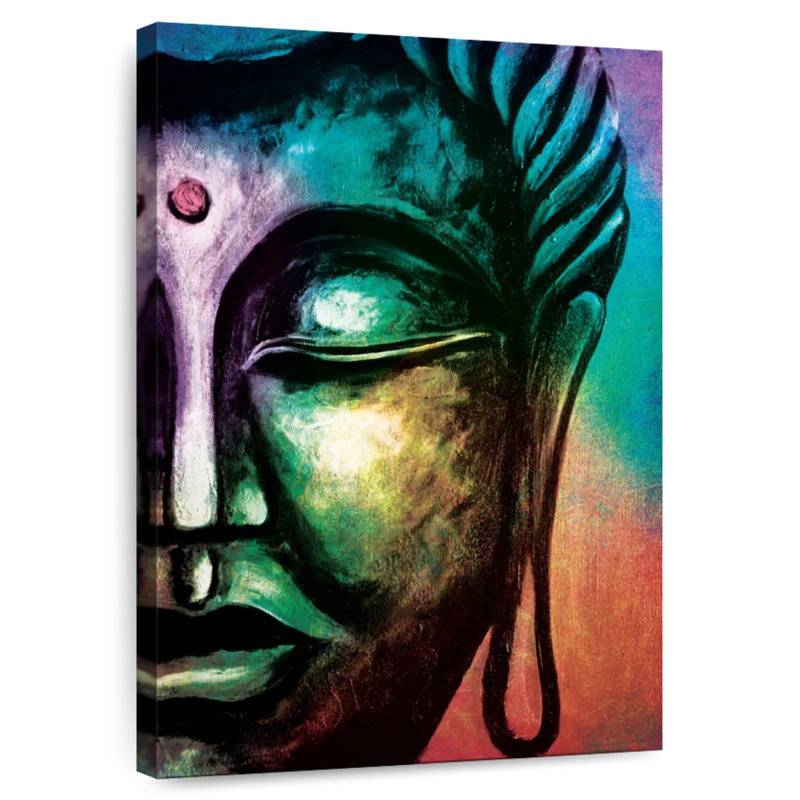 Visage de Bouddha Leisha, H 39 po x l 26 po