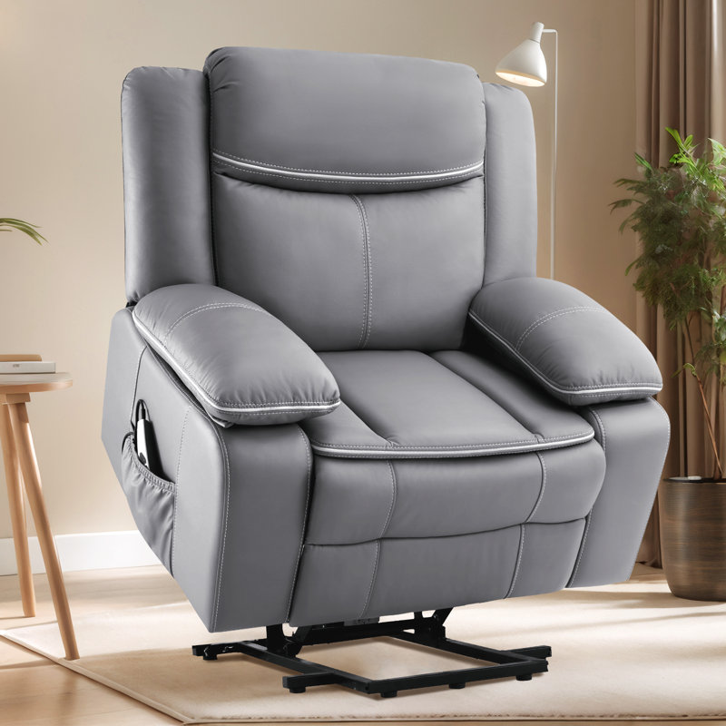 Oversized Electric Lift Recliner Chairs with USB Port and Side Pockets