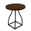 Table d'appoint Tior, plateau en bois rond de 20 po, base en métal-112254094