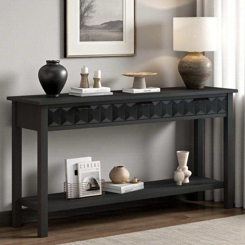 Console 60,03 po, Noir