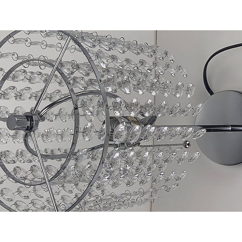 LAMPE DE TABLE EXTRAIRE 19 "EN CRISTAL DE CRISTAL 19" (1PC / CTN) (0,43 / 4,22), Chrome chrome