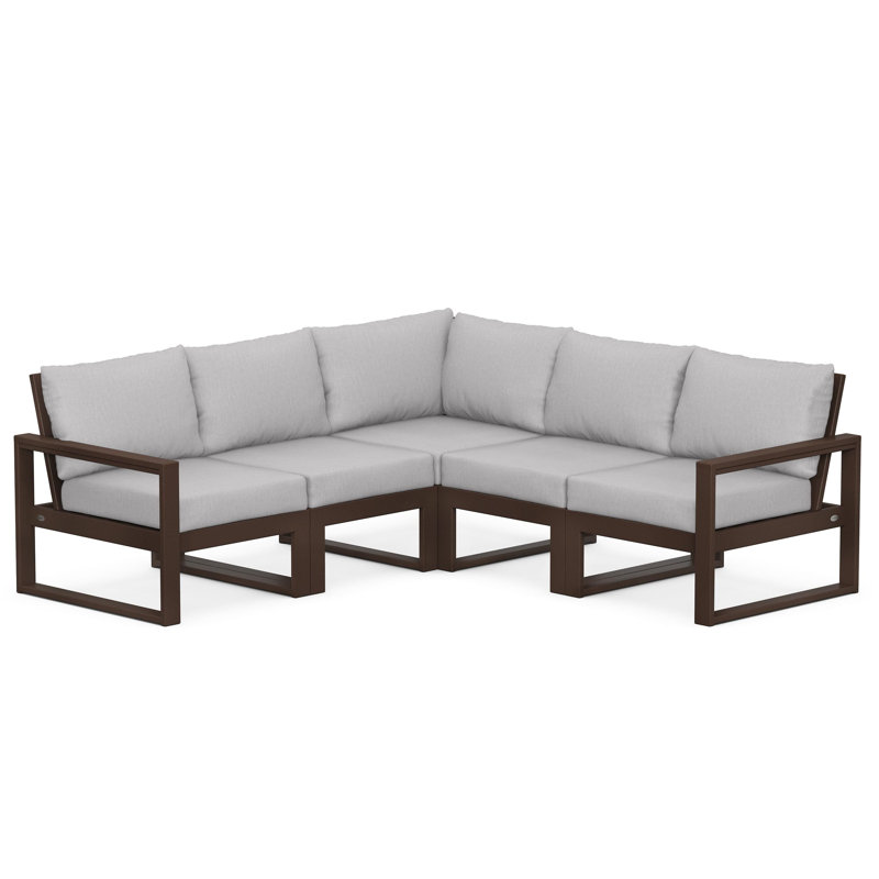 EDGE 5 - Person Seating Group with Cushions, Green, Dune Burlap