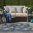 Rectangle Pamilyn Floral Polypropylene Indoor/Outdoor Area Rug in White/Navy Blue-787906463