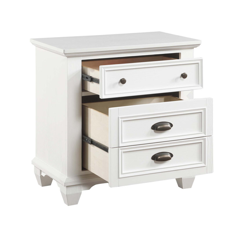 Table de chevet à deux tiroirs 1pc