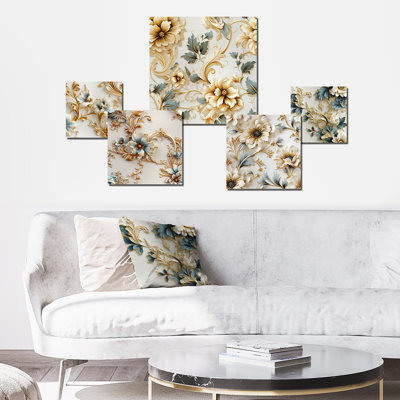 Sevenoaks - Damask Wall Art Set Of 5