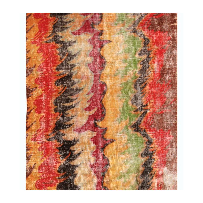 Wool Abstract Area Rug in Red