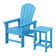 Ensemble de 2 chaises Adirondack d'extérieur en poly avec table d'appoint Acree Kids