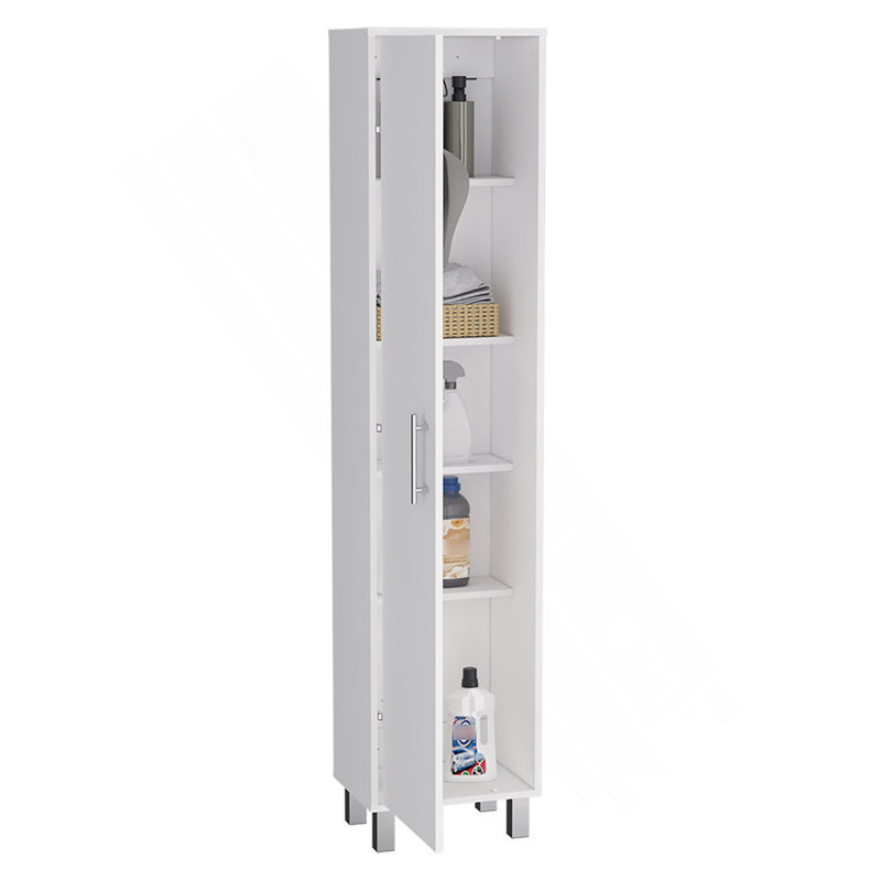 Armoire de rangement avec balais et quatre tablettes Laska