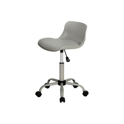 Mobilier de bureau contemporain - Siège gris, réglable et ergonomique, siège moderne, cuir gris, structure en métal