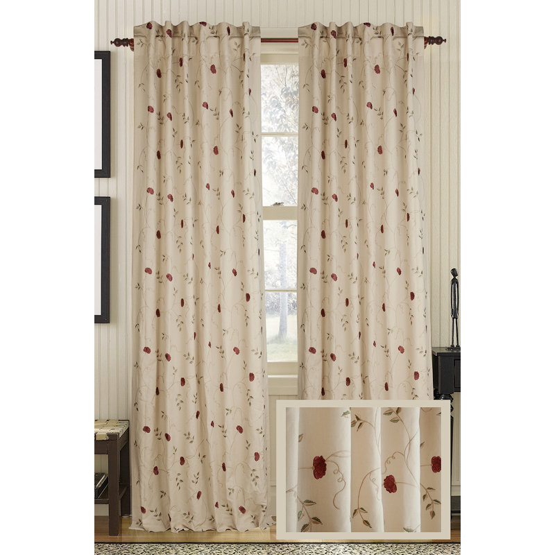 Rhythm Semi Sheer Curtain, 50" W x 108" L, Ivory