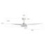 Ventilateur de plafond intelligent d'intérieur / extérieur Fletcher, ensemble d'éclairage à DEL à intensité variable et télécommande, fonctionne avec l'assistant Google, Amazon Alexa et les raccourcis Siri.-1203523415-1203523411-1203523410