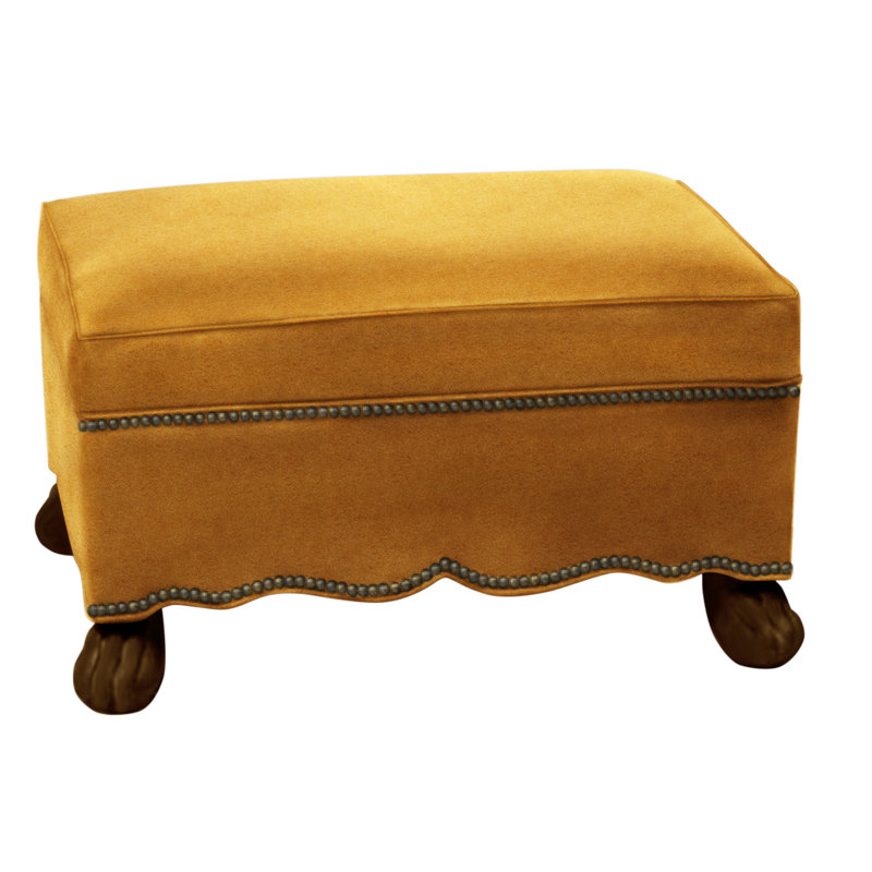 Ottoman, Performance Twill Natural, Brushy Bayou