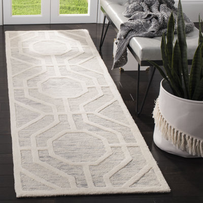 Tapis géométrique en laine touffeté à la main Deedgra