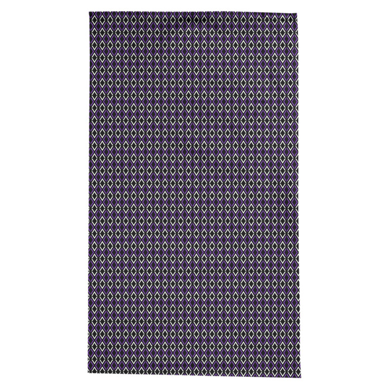 Nappe arrow losanges Leffel, Noir / mauve