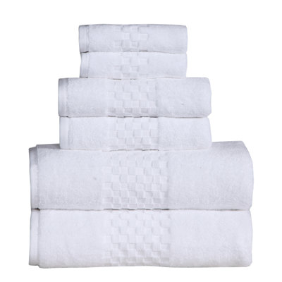 Luxury Ringspun 100% Cotton Bath Towel, Highly Absorbent 2 Bath Towels, 2 Hand Towels & 2 Washcloth