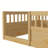 Children's solid wood platform bed with safety rails-369018958-369018959