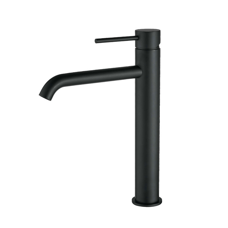 Tall Bathroom Faucet Faucet For Bathroom Sink, Single Hole Bathroom Faucet Modern Single Handle Vanity Basin Faucet, Black
