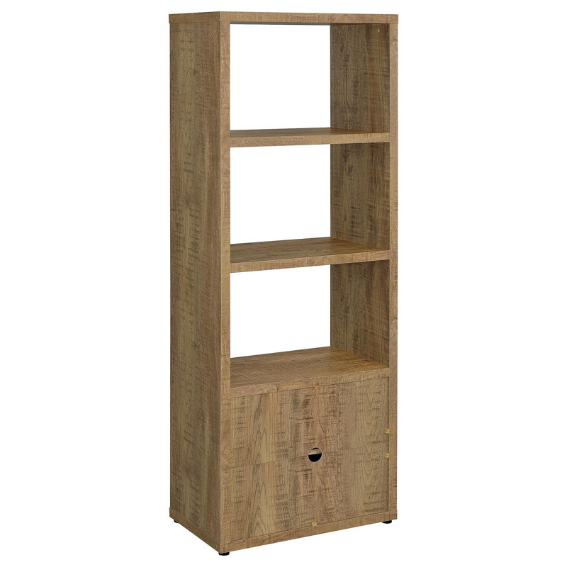 Tour média en bois d'ingénierie à 3 tablettes Noriega Mango